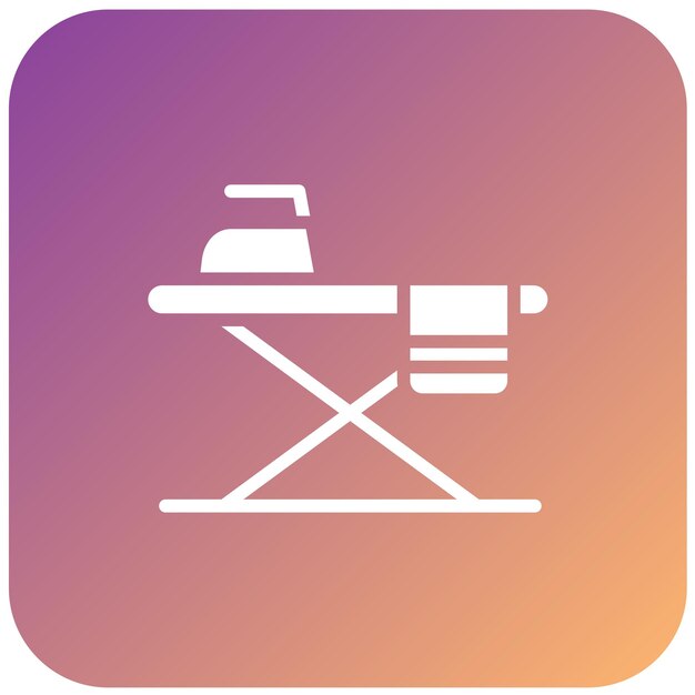 Diseño vectorial Estilo del icono de la mesa de hierro
