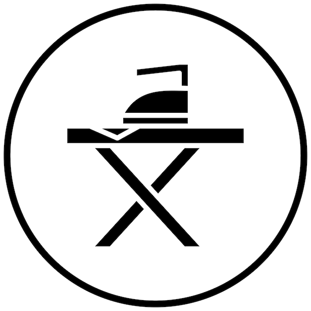 Diseño vectorial Estilo del icono de la mesa de hierro