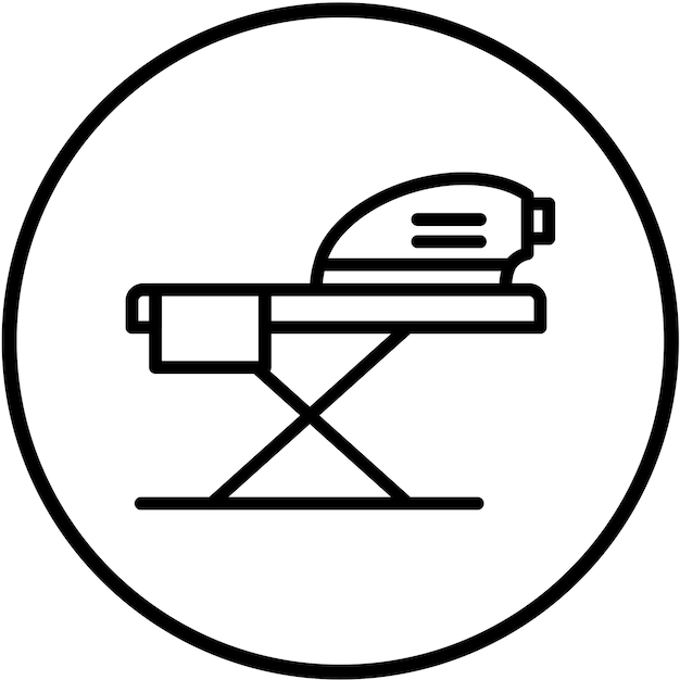 Diseño vectorial Estilo del icono de la mesa de hierro
