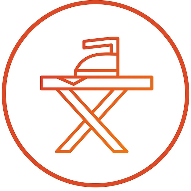Diseño vectorial Estilo del icono de la mesa de hierro
