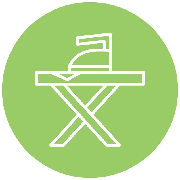 Diseño vectorial Estilo del icono de la mesa de hierro