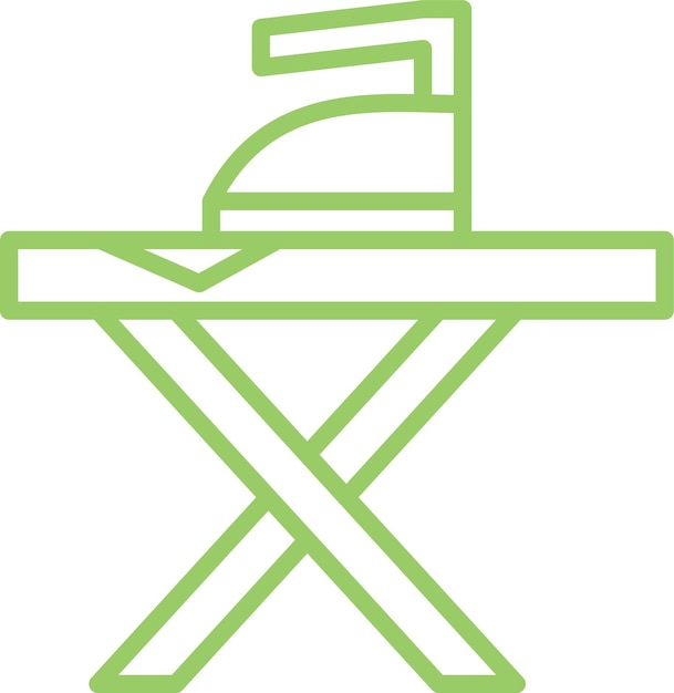 Diseño vectorial Estilo del icono de la mesa de hierro