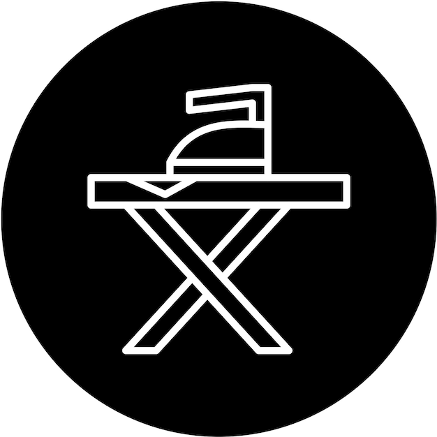 Diseño vectorial Estilo del icono de la mesa de hierro