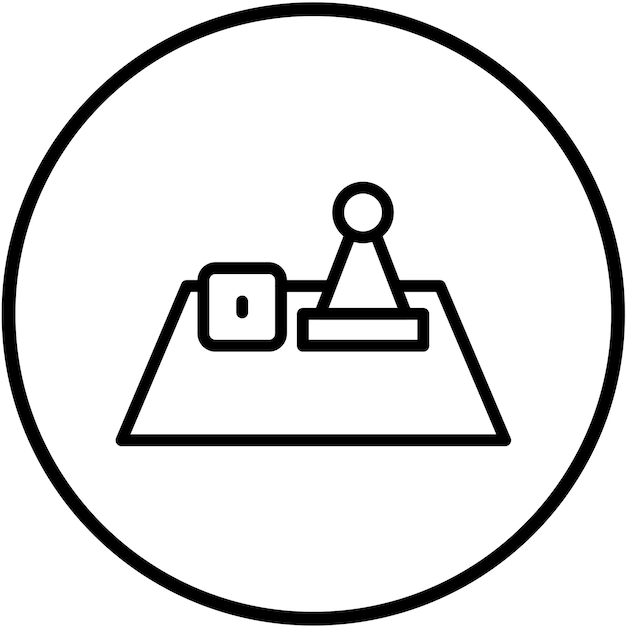 Diseño vectorial del estilo del icono de la mesa de juego