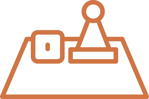 Diseño vectorial del estilo del icono de la mesa de juego