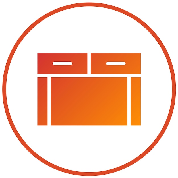 Diseño vectorial del estilo del icono de la mesa del pasillo