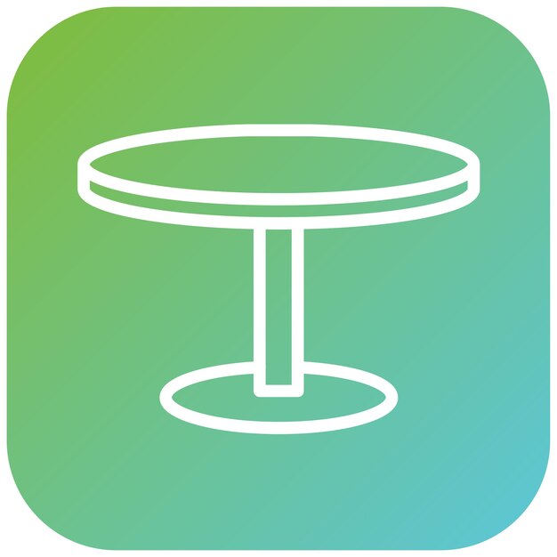 Diseño vectorial Estilo del icono de la mesa de pedestal