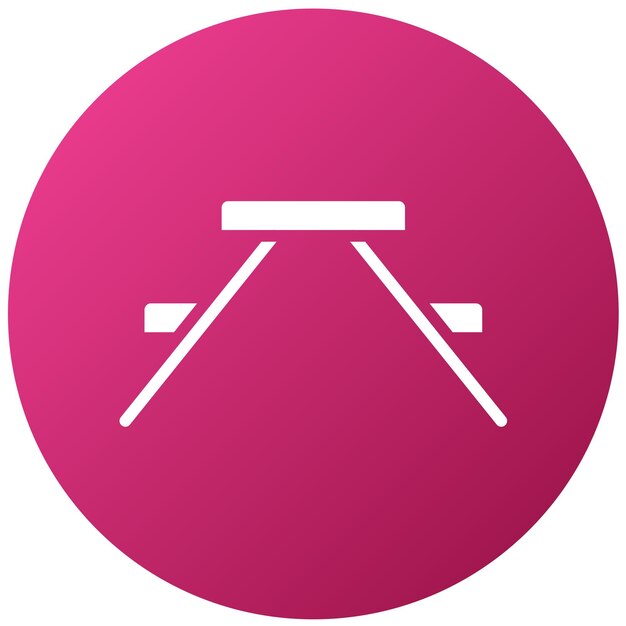 Diseño vectorial Estilo del icono de la mesa de picnic