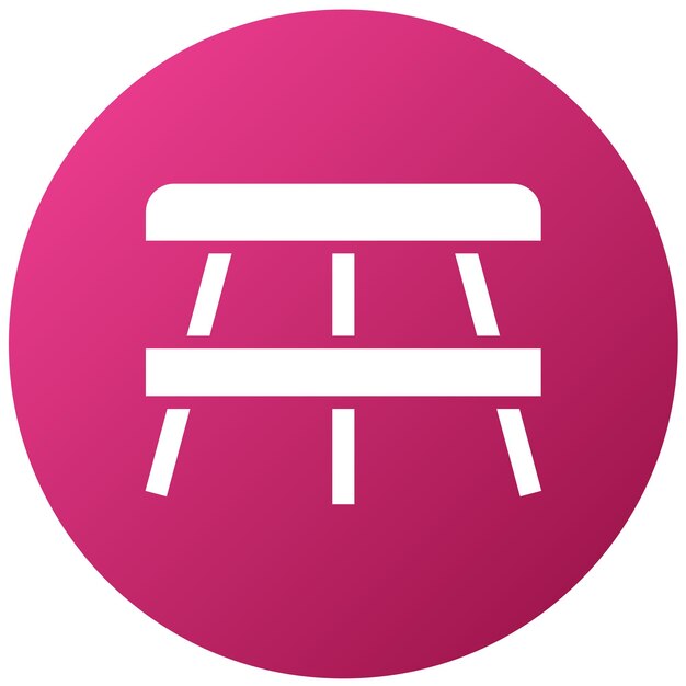 Diseño vectorial Estilo del icono de la mesa de picnic