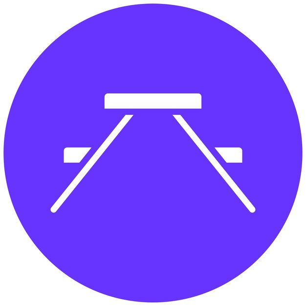Diseño vectorial Estilo del icono de la mesa de picnic