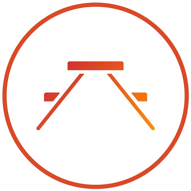 Diseño vectorial Estilo del icono de la mesa de picnic