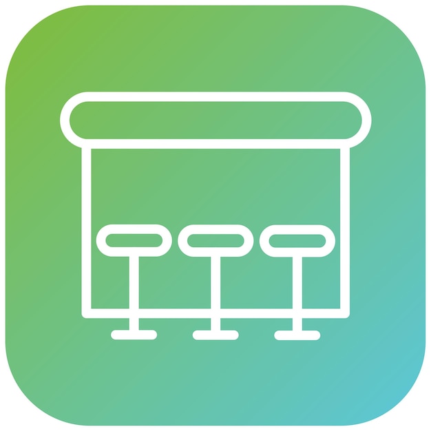 Diseño vectorial Estilo del icono de la mesa del pub