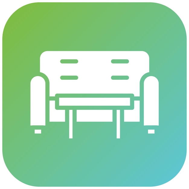 Diseño vectorial Estilo del icono de la mesa del sofá