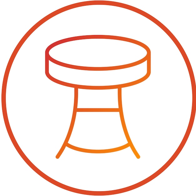 Diseño vectorial Estilo del icono de la mesa de tambores
