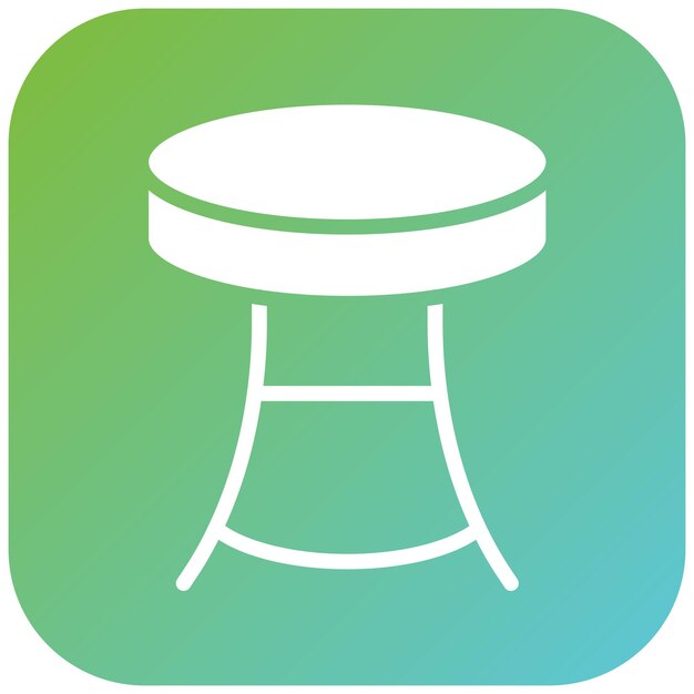Diseño vectorial Estilo del icono de la mesa de tambores