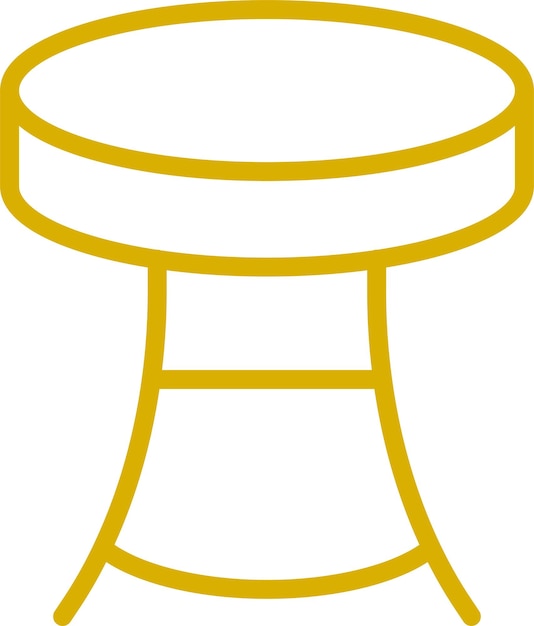 Diseño vectorial Estilo del icono de la mesa de tambores