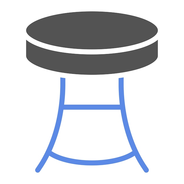 Diseño vectorial Estilo del icono de la mesa de tambores