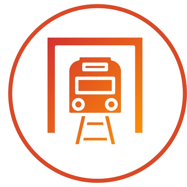 Diseño vectorial Estilo de icono de metro
