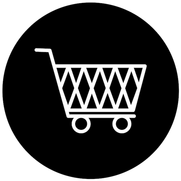 Diseño vectorial del estilo del icono de mi carrito