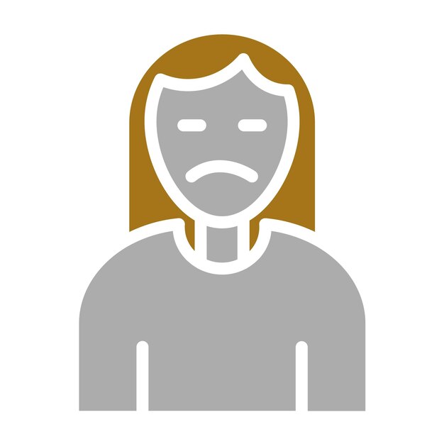 Diseño vectorial Estilo del icono del miedo