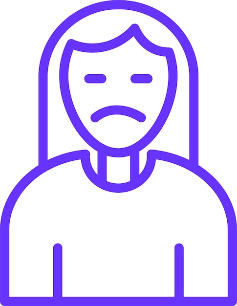 Diseño vectorial Estilo del icono del miedo