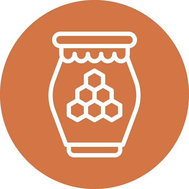 Diseño vectorial Estilo del icono de miel