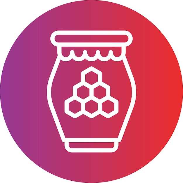 Diseño vectorial Estilo del icono de miel