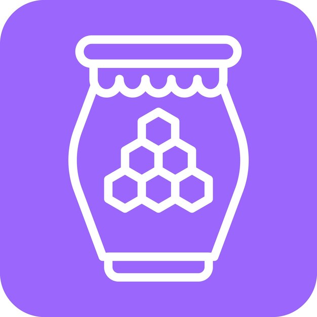 Diseño vectorial Estilo del icono de miel