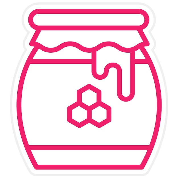 Diseño vectorial Estilo del icono de miel