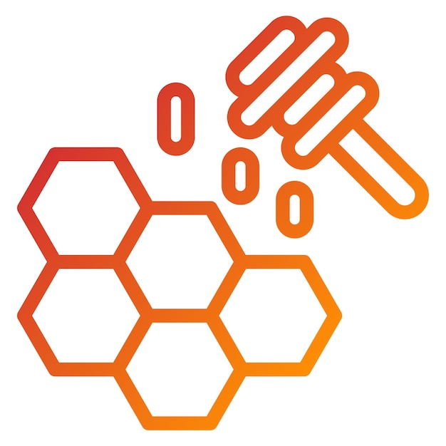 Diseño vectorial Estilo del icono de miel