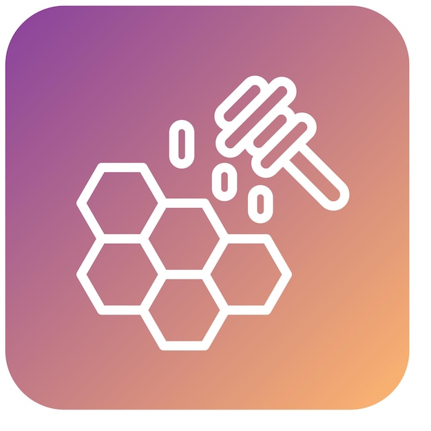 Diseño vectorial Estilo del icono de miel