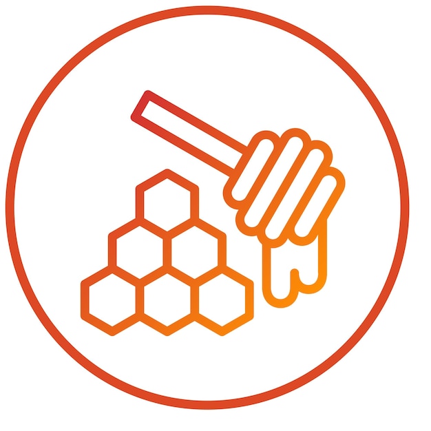 Diseño vectorial Estilo del icono de miel