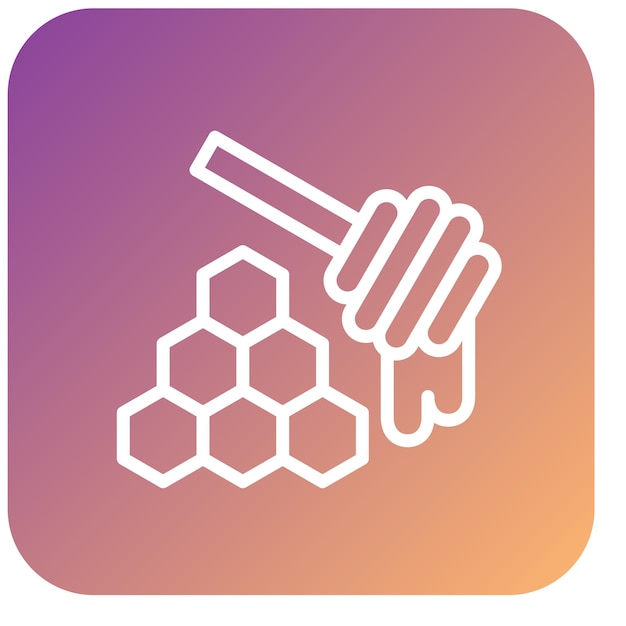 Diseño vectorial Estilo del icono de miel