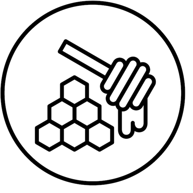 Diseño vectorial Estilo del icono de miel