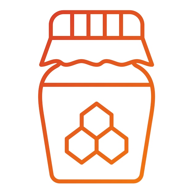Diseño vectorial Estilo del icono de miel