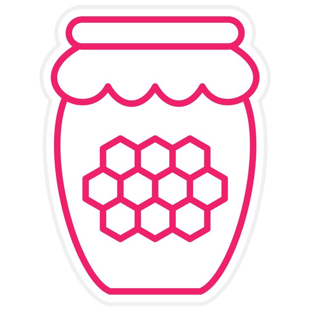 Diseño vectorial Estilo del icono de miel