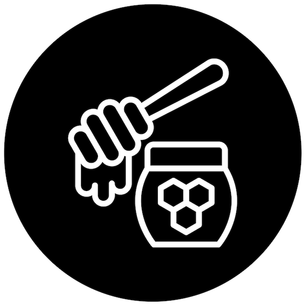 Diseño vectorial Estilo del icono de miel