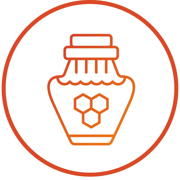 Diseño vectorial Estilo del icono de miel