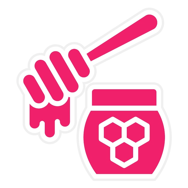 Diseño vectorial Estilo del icono de miel
