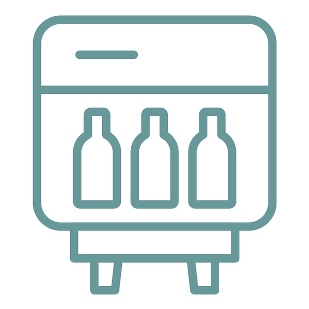 Diseño vectorial Estilo del icono de la minibar