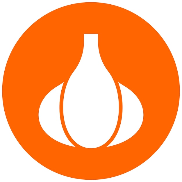 Diseño vectorial de estilo de icono de la mirada de ajo