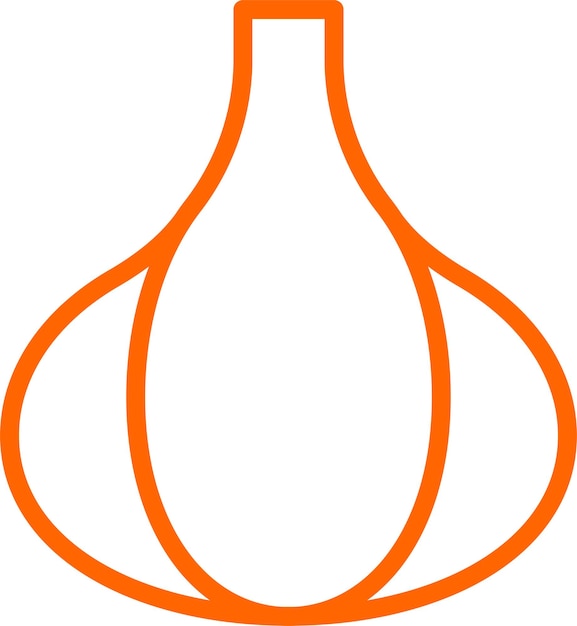 Diseño vectorial de estilo de icono de la mirada de ajo