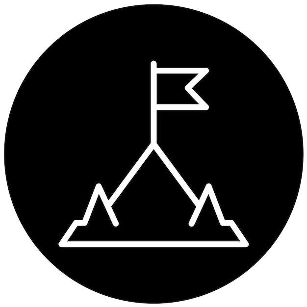 Diseño vectorial Estilo del icono de la misión de bienestar
