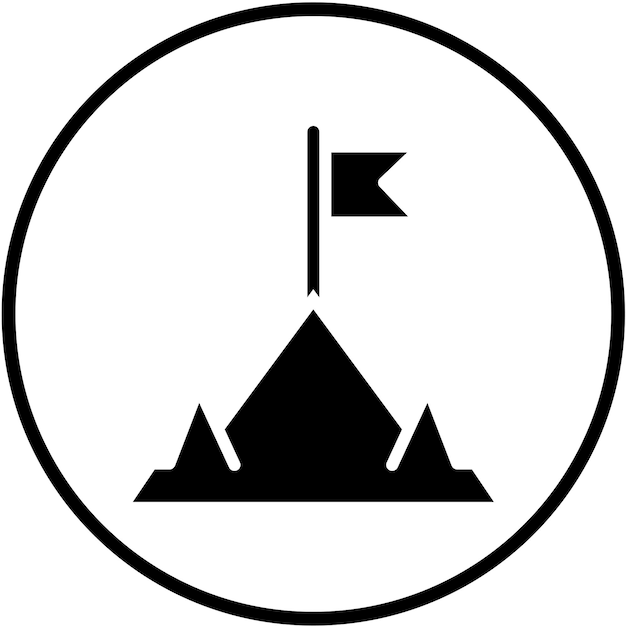 Diseño vectorial Estilo del icono de la misión de bienestar