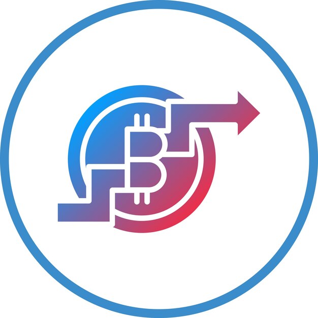 Diseño vectorial Estilo de icono de mitad criptográfica