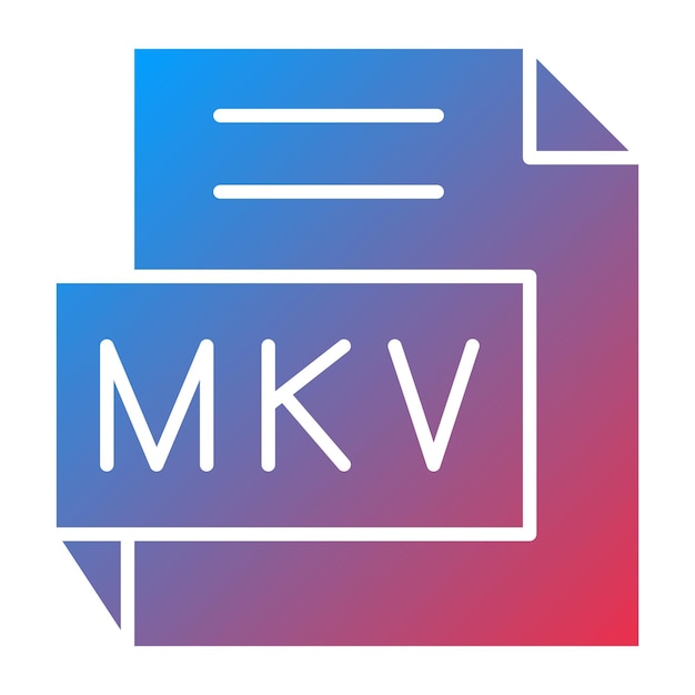 Diseño vectorial estilo de icono MKV