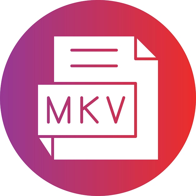 Diseño vectorial estilo de icono MKV
