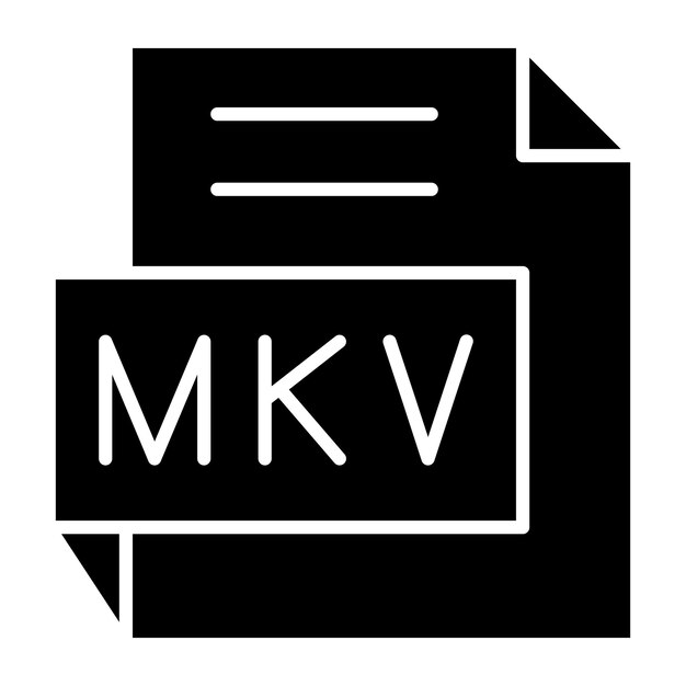 Diseño vectorial estilo de icono MKV