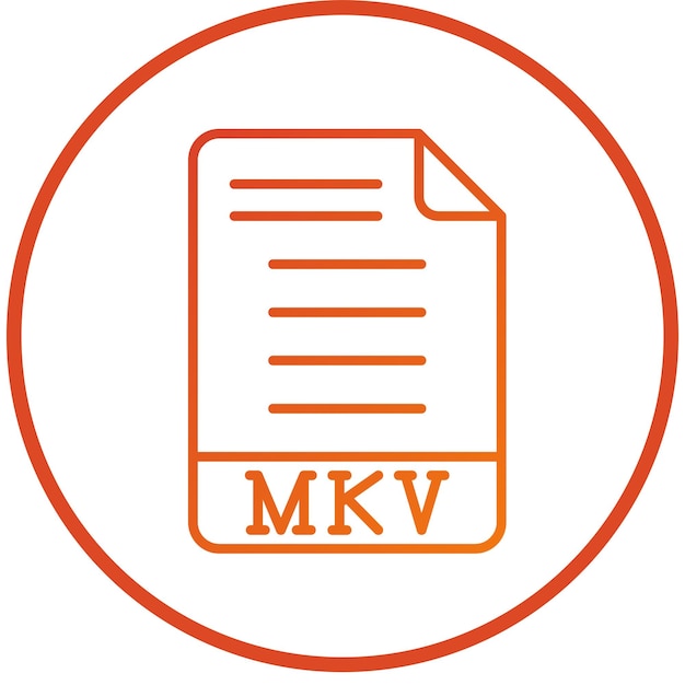 Diseño vectorial estilo de icono MKV