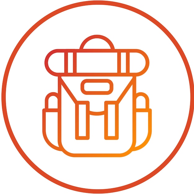 Diseño vectorial de estilo de icono de mochila